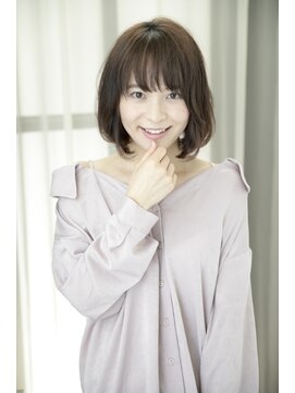 ルルディ バイ アフロディーテ銀座(luludi by APHRODITE) 黒髪/グレーベージュ/レイヤーロング/前髪パーマ/銀座