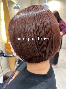 ヴァネッサ VANESSA ボブピンクブラウン×渡辺りん