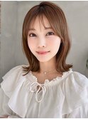 《Agu hair》シースルー鎖骨ミディ×numberA.ベースケアミルク