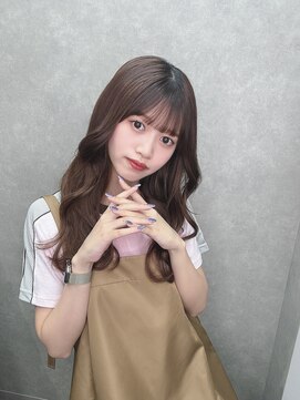 アンプル 天神店 エクステ　人毛エクステ　ロングヘア　黒髪　暗色カラー