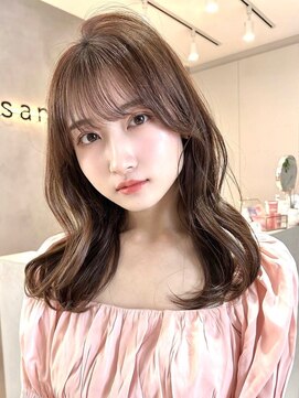 サンド 池袋 2nd(sand) 顔周り小顔レイヤーカット/韓国ヘア/ブリーチなし透明感カラー