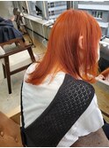 オレンジカラー×ブリーチ