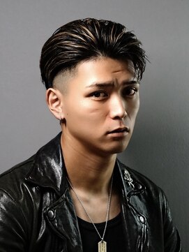 ゴールド 京都(GOALD) ハーフバック オールバック ツーブロ ビジネスヘア