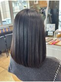 サラ艶ミディアムヘア髪質改善縮毛矯正