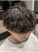 メンズマッシュ　波巻きスパイラルパーマ