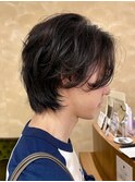 メンズヘア ソフトウルフ ニュアンスパーマ フェザーパーマ 銀座