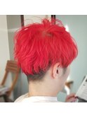 真っ赤っかヘアー