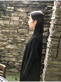 黒髪ミディ