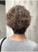 大人ゆるふわショートパーマ