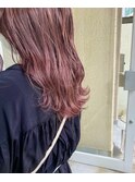 ラベンダーピンク　ハイトーンカラー  個性的