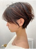 大人可愛いショートボブ×パーマスタイル