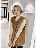 【mood】切りっぱなしボブミニボブケアブリーチハイトーン