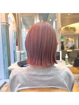 ロンド 銀座(Lond) 【Noa】ピンクベージュ×切りっぱなしbob