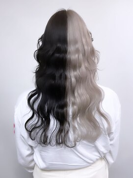 ヘアー アレス(hair ales) ●ツートーンカラー ホワイトベージュ シアーブラック