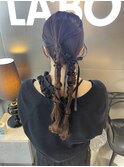 札幌ヘアセット/編みおろしツインテール