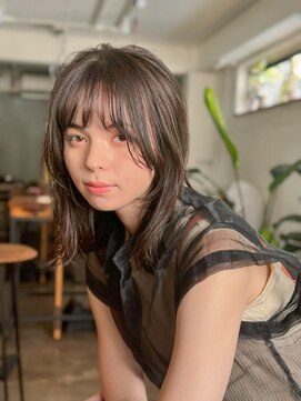 シエン 恵比寿(CIEN) 【ブリーチなし】透明感パープルブラウンのミディアムレイヤー