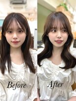 ミラリー トウキョウ(Mirareee Tokyo)&nbsp;20代30代40代◎前髪パーマグレーベージュレイヤーロング黒髪