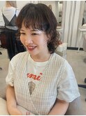 顔まわりデザインパーマ