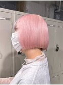 ホワイトピンク/ボブ