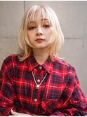 【GEEKS渋谷】ホワイトブロンド/ウルフカット/冬ヘア/くびれヘア