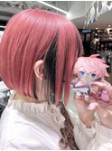 にじさんじ 赤城ウェン ケアブリーチ インナー ピンク ミニボブ