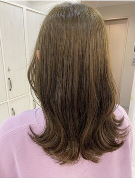 リルミー ミュエナ 大須 矢場町(Lilme myuena) ブリーチを使わないダブルカラーでオリーブ<原田>