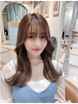 レーヴバイロンド 仙台(Reve by Lond)&nbsp;レイヤーカットミディアムヘア暗めカラー髪質改善顔周りカット