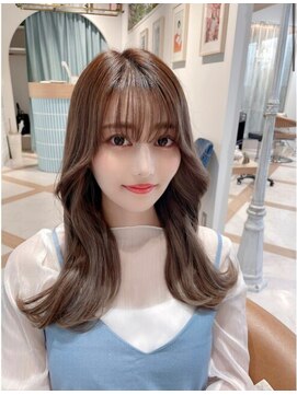 レーヴバイロンド 仙台(Reve by Lond) レイヤーカットミディアムヘア暗めカラー髪質改善顔周りカット