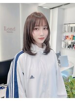 ロンドリゼル 札幌(Lond RiseL) オリーブグレー/前髪/ボブ/マロンベージュ/レイヤーカット/小顔