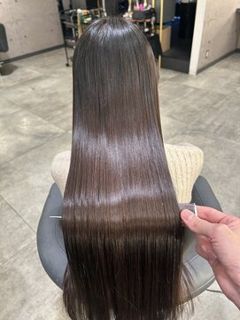 ノエ 心斎橋(Noe) 髪質改善/黒髪カタログ/クラゲヘアー/オリーブグレー