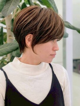 大人ショート/ハイライトカラー/ブラウンカラー