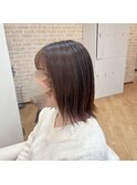 ボブ×白髪ぼかしハイライト