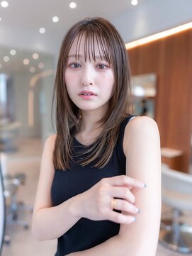 ケアリー 志木(Carelly) ミディアムレイヤー/大人可愛い/髪質改善/シースルーバング