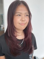 ヘアーディア みどり店(Hair...DiA)&nbsp;レイヤーカット、バイオレットピンク