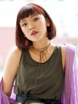 ダブ アオヤマ(DaB AOYAMA) 【DaB】オン眉切りっぱなしボブ / デザインカラーハイライト