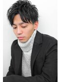 ワイルドツーブロックフェザーマッシュ