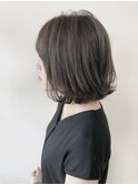 切りっぱなしボブ_アッシュベージュ