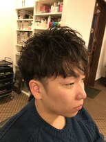 理容 うめむら ショートスパイラルパーマ