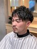 メンズカット＋パーマ＋眉カット　￥11000～ (パーマの種類によって変額)