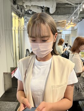 カフ(CAF) CAF FUKO/シアーグレーベージュ/ぱつっとボブ/大阪/心斎橋