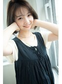 【MOCO hair natural琴似】前髪あり×女っぽワンレンボブ