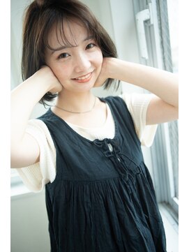 モコ(MOCO) 【MOCO hair natural琴似】前髪あり×女っぽワンレンボブ