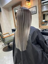 サニー 渋谷(SUNNY) バレイヤージュショコラアッシュハイライトグレージュカラー