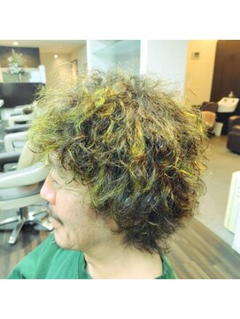 エノモト(ENOMOTO) メンズスパイラルパーマ立体感ハニーベージュハイライト