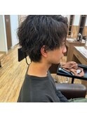 ニュアンスパーマ韓国マッシュスペインカールスパイキーショート