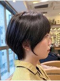 イメチェン外ハネボブ美髪ワイドバングレイヤーショート/大宮