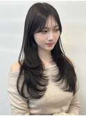 ハッシュカットザクザクレイヤー韓国フェイスレイヤー