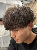 波巻きパーマ刈り上げマッシュ名古屋栄メンズカット美容室