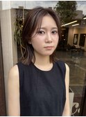 ボブ/切りっぱなし/