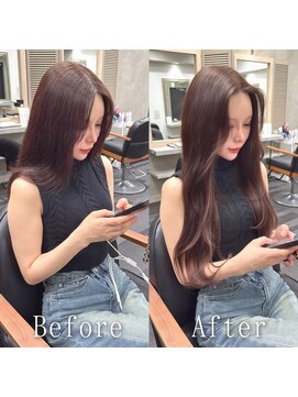 ARビューティー ギンザ(AR Beauty Ginza) ベージュブラウン#シールエクステ#くびれヘア#レイヤー#銀座